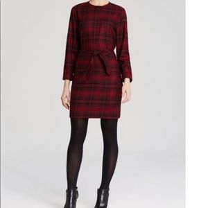 Authentic Burberry military red plaid dress